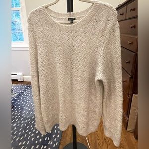 Talbots Embellished Silver Sweater